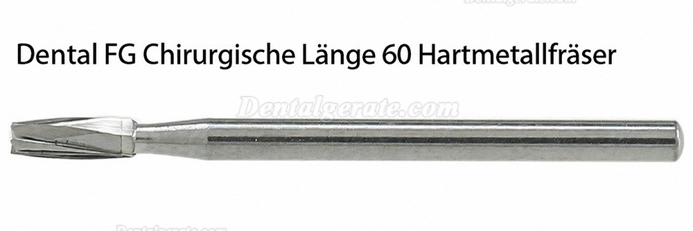 10 St&uuml;ck FG SURG 60# FG-Schaft Hartmetallbohrer Zahnmedizin Gerader Spaltkopf (zylindrisch) Hartmetallbohrer Zahnbohrer